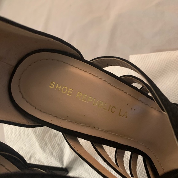 Black Strappy Stilettos - Picture 3 of 5